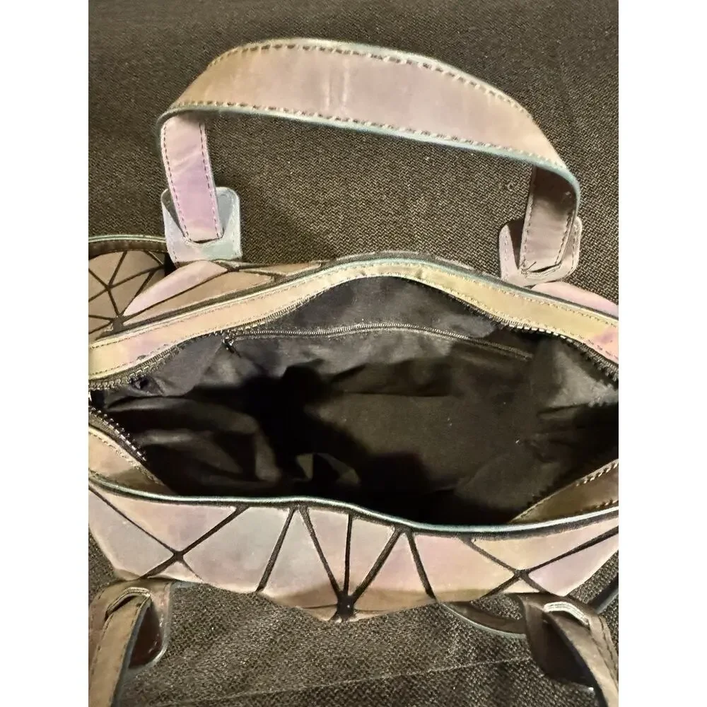 Geometric Holographic Prism Handbag Purse Matching Wallet Iridescent Crossbody